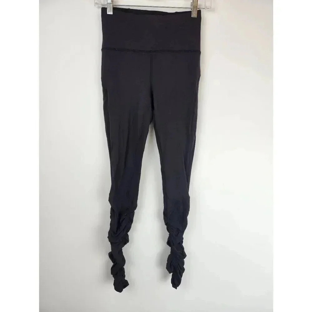 Lululemon Ready to Rulu Leggings Rouched 28 Inch Inseam Black 4 High Rise